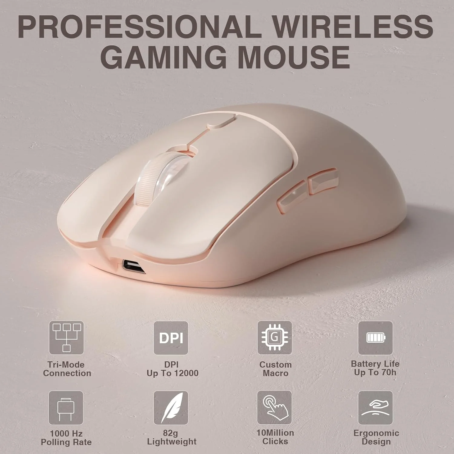 Tablet Accessories For Gaming - فأرة ألعاب لاسلكية ثلاثية الأوضاع AULA