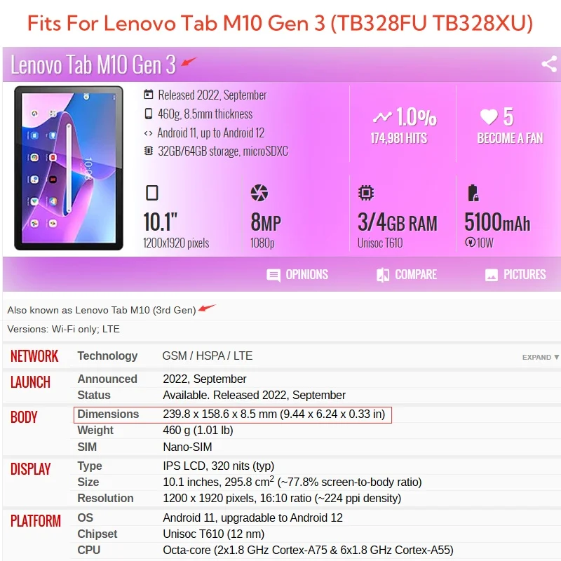 كابا لينوفو تاب M10 3rd Gen 10 - مراجعة Lenovo Tablet With Accessories وسعره
