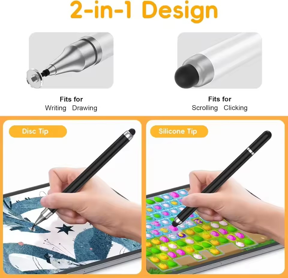 قلم ستايلس عالمي 2 في 1 لجميع  - مراجعة Tablet Drawing Accessories وسعره